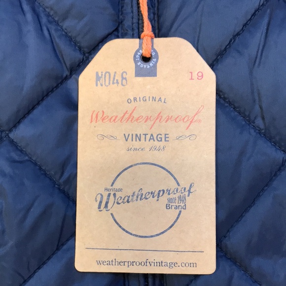 (NEW) Weatherproof Vintage Men's Diamond Quilted Vest - Size Large / Navy *READ* - Picture 14 of 16